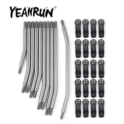 YEAHRUN Stainless Steel Linkage Steering Link Rod Set for Axial SCX10 II 90046 III Gladiator 313/324/353mm Wheelbase 1/10 RC Car