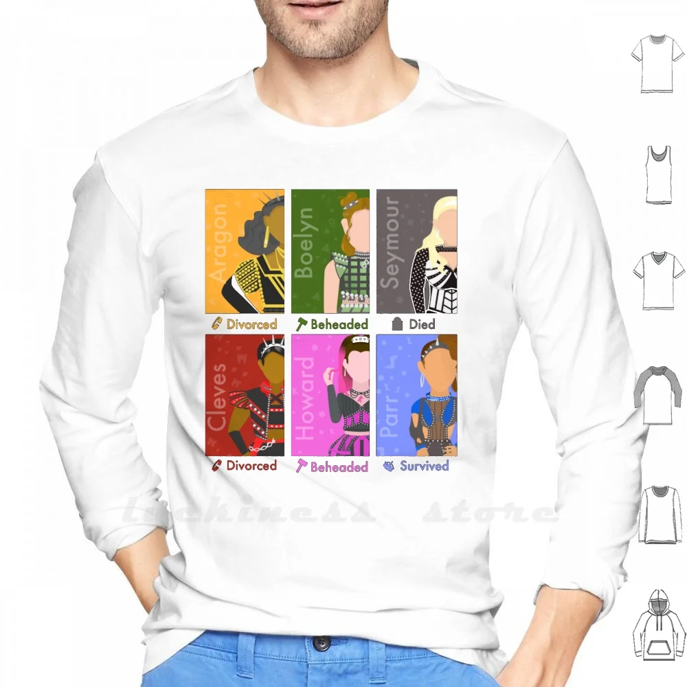 Untitled Long Sleeve T Shirt Six The Musical Six Musical Tobymarlow Toby Marlow Lucy Moss Lucy Moss Divorced Beheaded