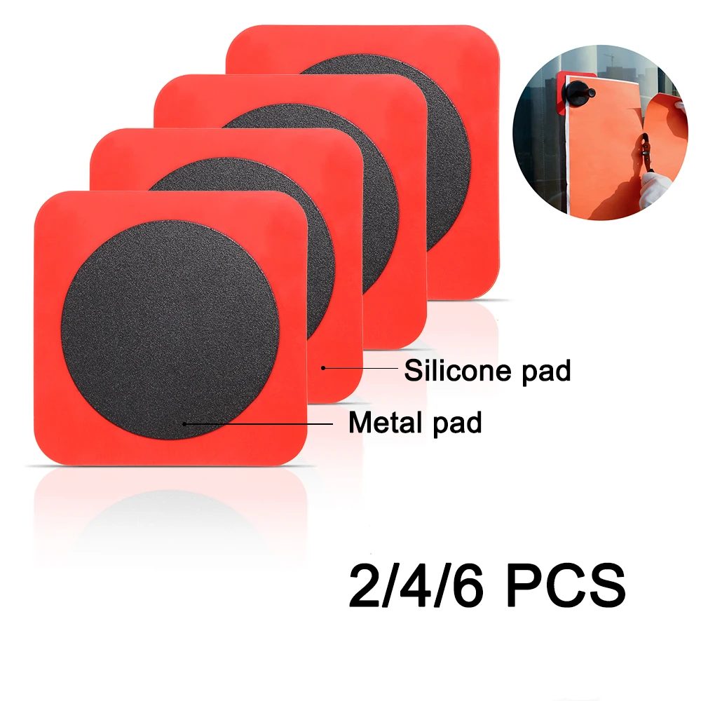 EHDIS 2/6pcs Vinyl Film Fixed Magnet Gripper Adsorption Patch Anti-Slip Silicone Metal Pad Window Glass Car Wraps Holding Tools