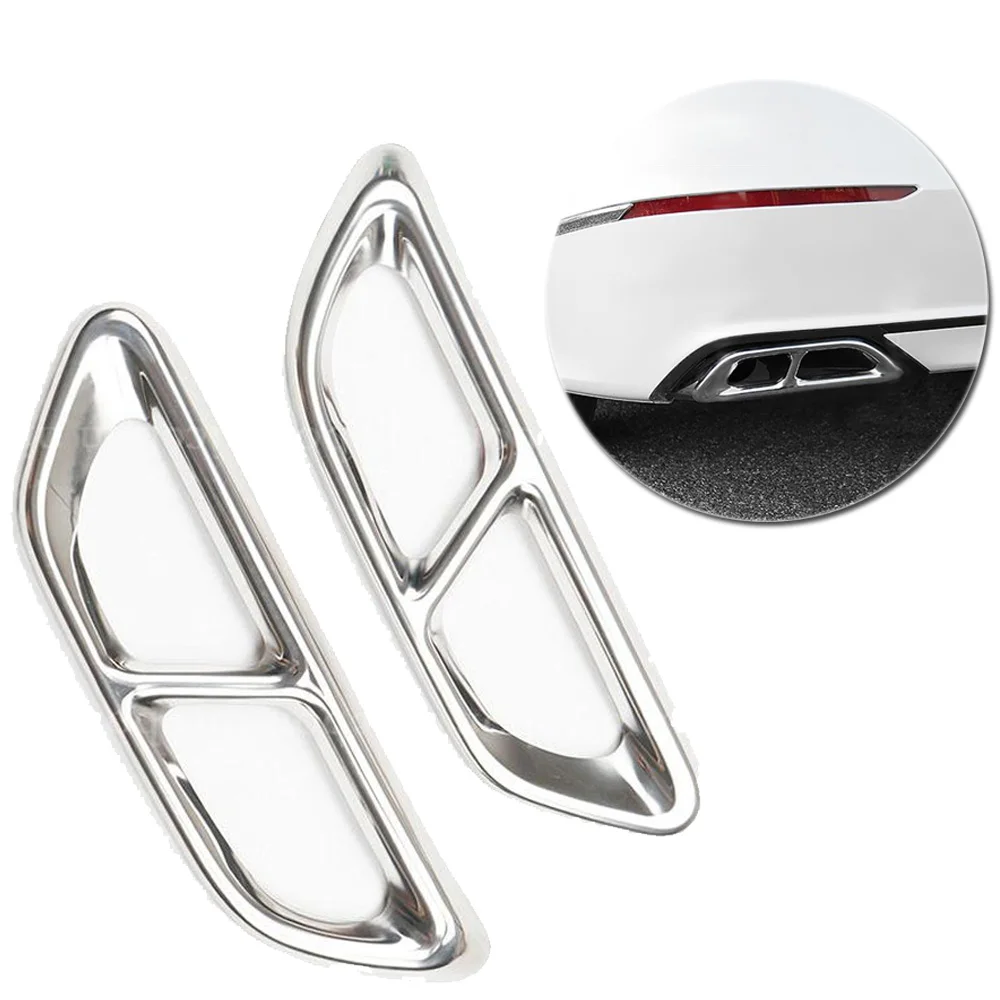 

2Pcs Stainless Rear Exhaust Muffler Tip End Pipe Trim Cover For Honda Accord 2018 Car Accessories