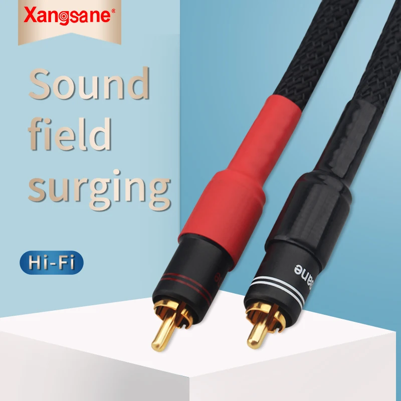 Xangsane XS-601AG High-Quality 6N Oxygen-Free Copper (OFC) Signal Double HIFI RCA Cable Wire Power Amplifier Audio Connection