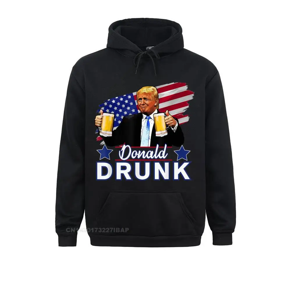 Trump 4th Of July Funny Drinking Presidents Donald Drunk Hoodie Printed Hoodies For Men Sweatshirts Fashionable Hoods Faddish