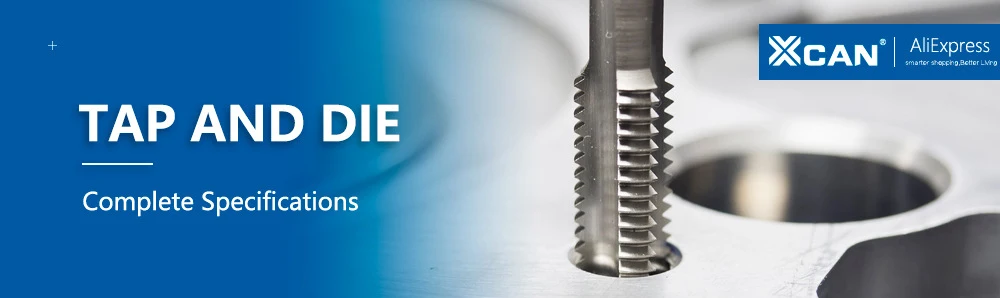 XCAN Hex Shank Metric Tap Compound Tap and Drill Spiral Flute HSS Thread Screw Tap Threading Tool M3 M4 M5 M6 M8 M10 M12