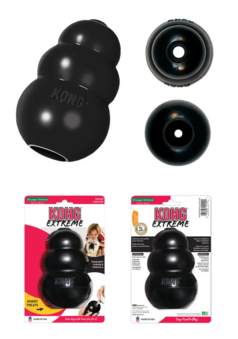 S-XXL KONG Extreme Hundespielzeug mit Ihrer Wahl für Hundeleckerli – Detail 5