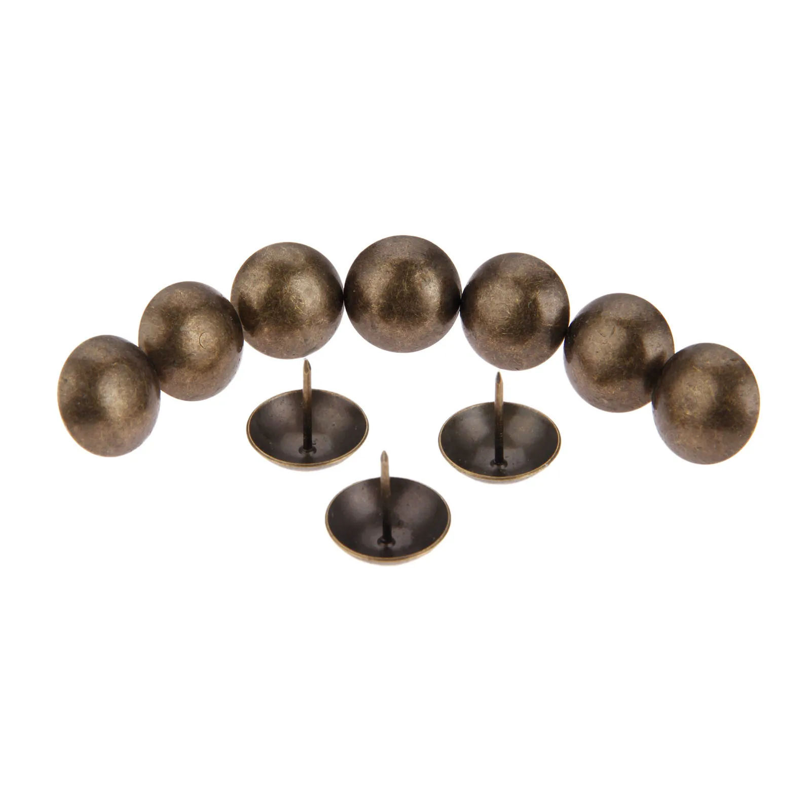 10pcs/lot Upholstery Nails Antique Bronze 25mm*25mm Round Head Tack Stud Pushpin Decor Furniture Hardware Sofa Jewelry Box Door