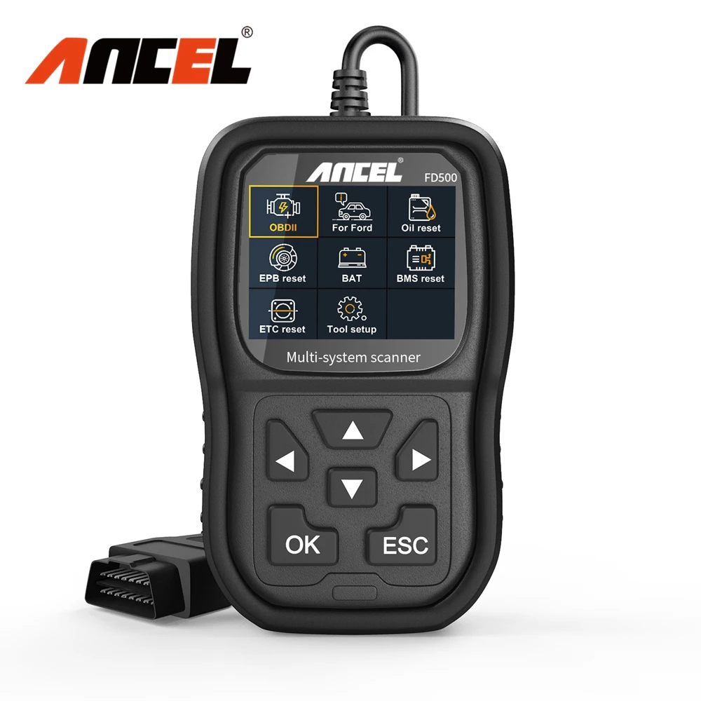 

ANCEL FD500 All System OBD2 Scanner For Ford D-P-F ABS EPB Battery Oil Reset OBD 2 Code Reader Free Update Car Diagnostic Tool