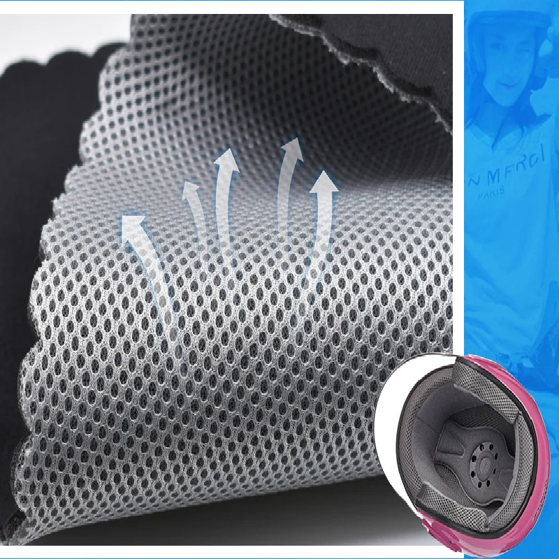 

4 yards helmet lining fabric sandwich mesh composite sponge breathable sweat wicking helmet lining sewing fabric fabric