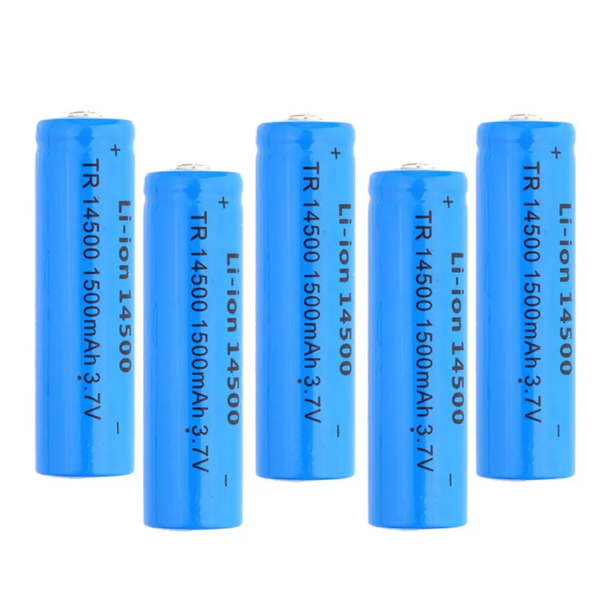 Baterai 14500 Baru 3.7V 1500Mah Li-ion Baterai Isi Ulang untuk Remote Control Senter LED dengan Pengisi Daya Baterai Universal 14500