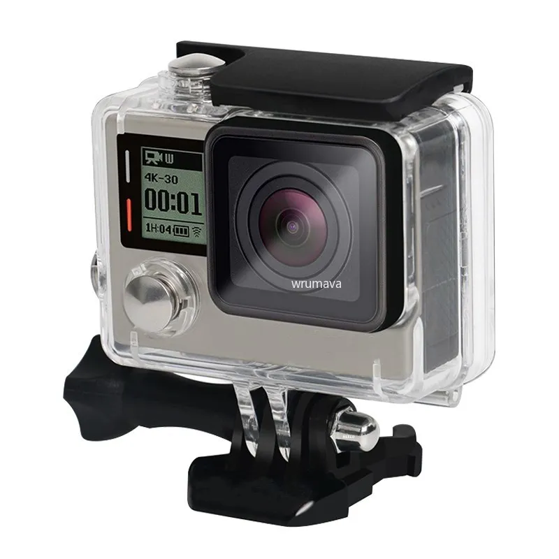 Per Gopro custodia impermeabile per Gopro hero 4 Hero3 + Hero 3 accessori per scatola protettiva subacquea