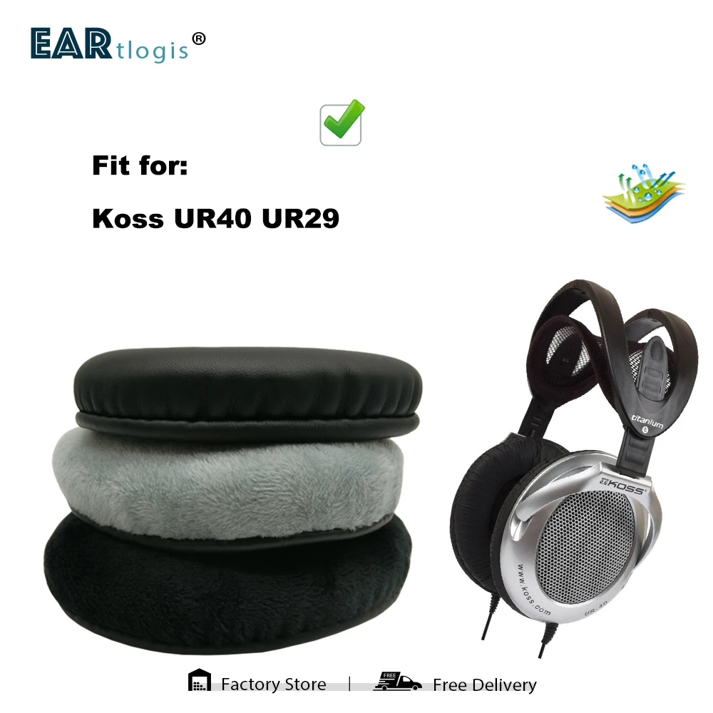 

Replacement Ear Pads for Koss UR40 UR29 UR 40 29 UR-40 UR-29 Headset Parts Leather Cushion Velvet Earmuff Earphone Sleeve Cover