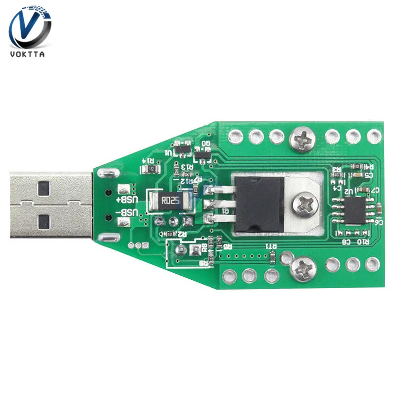 DC 3V-21V 15W Electronic Test Load Resistor USB Interface Battery Discharge Capacity Tester with Fan Adjustable Current Module