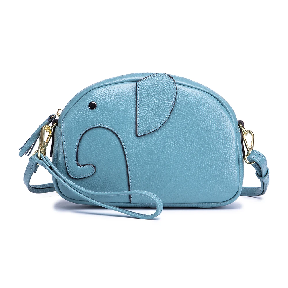 New Fashion Shoulder Bag Genuine Leather Women Luxury Crossbody Bag Ladies Lovely Elephant Style Messenger Bags Female Zip Purse