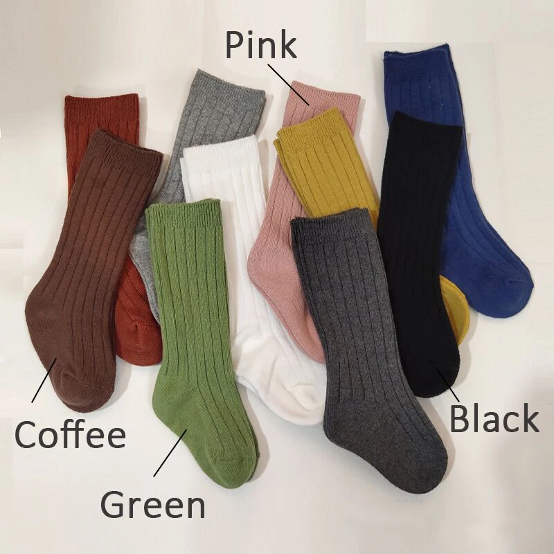 New Children\'s Socks Stripped Girls Knee High Socks Spanish Toddlers Long Tube Socks Kids Boys School Sock Infant Baby Stocking