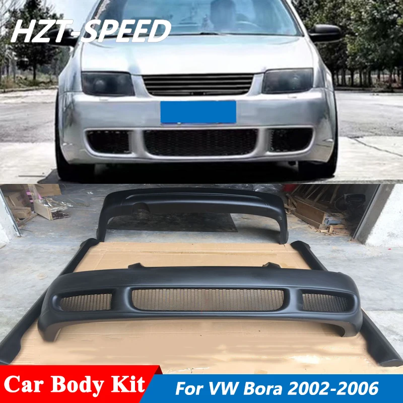 Unpainted ABS Material Front Bumper Side Skirts Rear Bumper Car Body Kit For VW Bora Facelift R Style 2002-2006