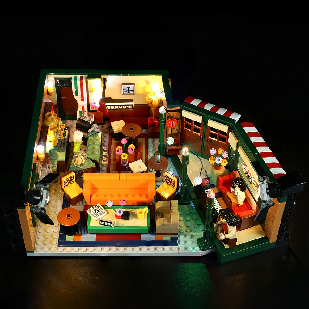 Kyglairg LED 조명 키트, LEGO 21319 The Television Series Friends 커피숍 센터 퍼크 (블록 세트 미포함)