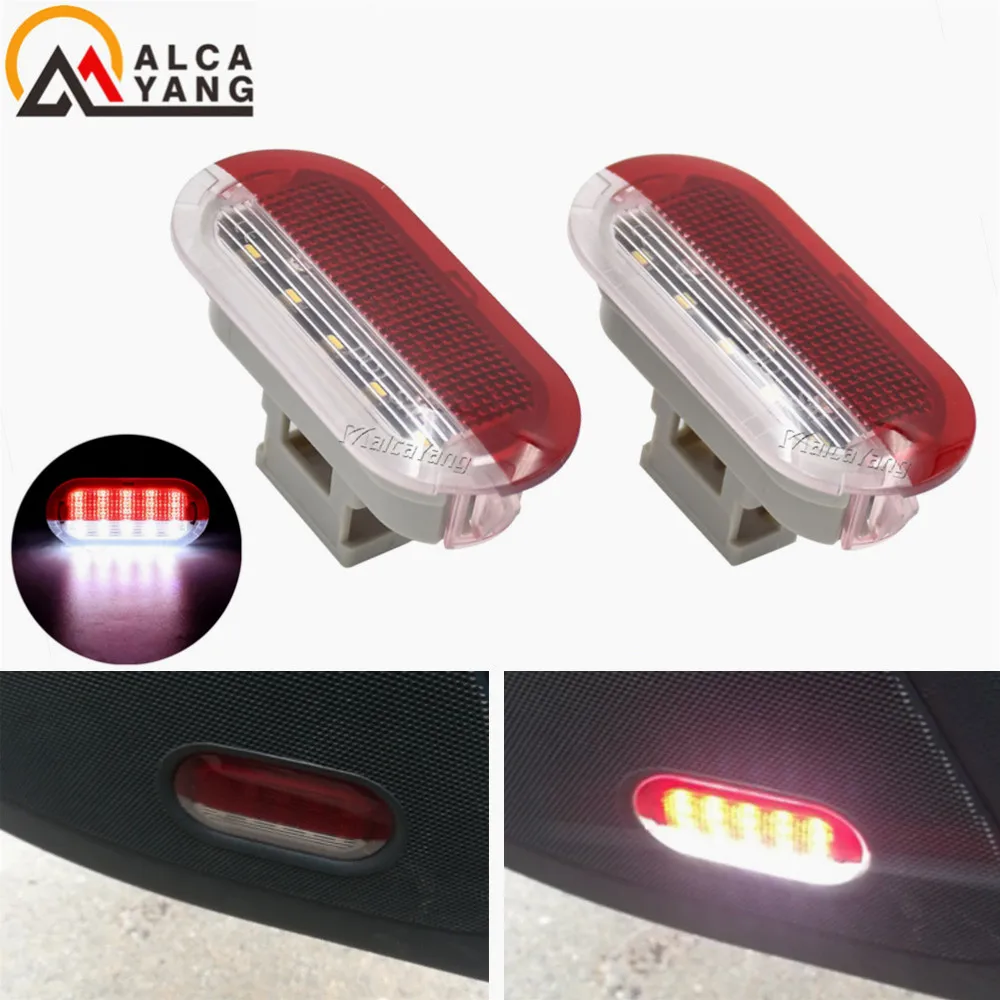 2pcs Led Door Courtesy Lights Under Warning Lamps For VW Golf 4 Polo Mk4 Bora 6R 1J0 949 105a 1j0949105a 1j0947413 1J0 947 413