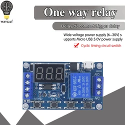 6-30V Relay Module Switch Trigger Time Delay Circuit Timer Cycle Adjustable Trigger OFF / ON Switch Timing Cycle for Arduino