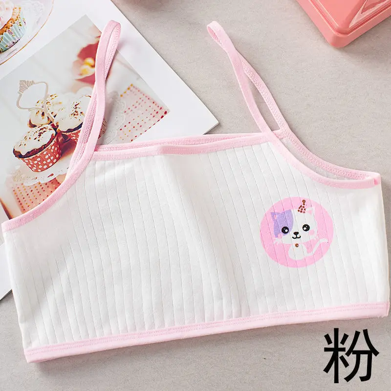 Girls' Underwear Vests Developmental Children Little Girls Cotton Girls Bra Student Training Bras Girls From 7 To 15 Years Oold