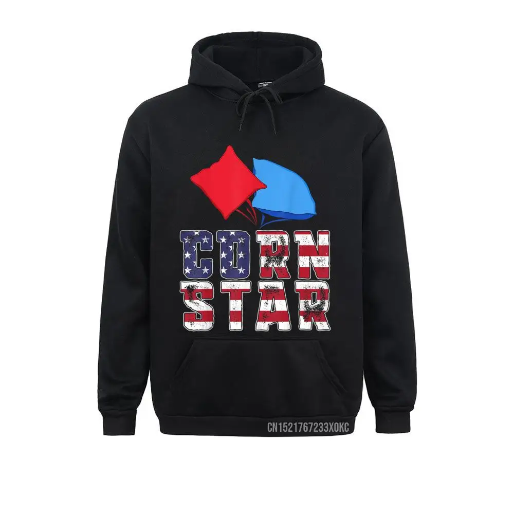 Corn Star Cornhole Tournament USA American Flag Tailgate Hoodie 2021 Unique Sweatshirts Hoodies For Men Clothes Japan Style