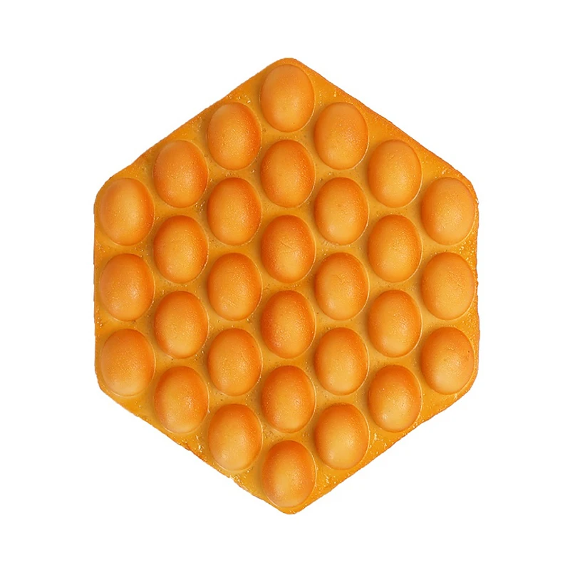 Fake Ice Cream Eggettes Puff Waffle Cake Food Model Window Display Simulation Bubble Waffle Figures Hong Kong Egg Waffle Models