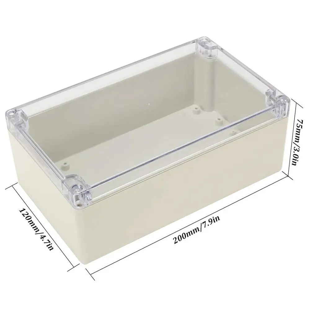 ABS Plastic Junction Box Dustproof Waterproof IP65 Electrical Enclosure Universal Project Enclosure PC Transparent clear cover