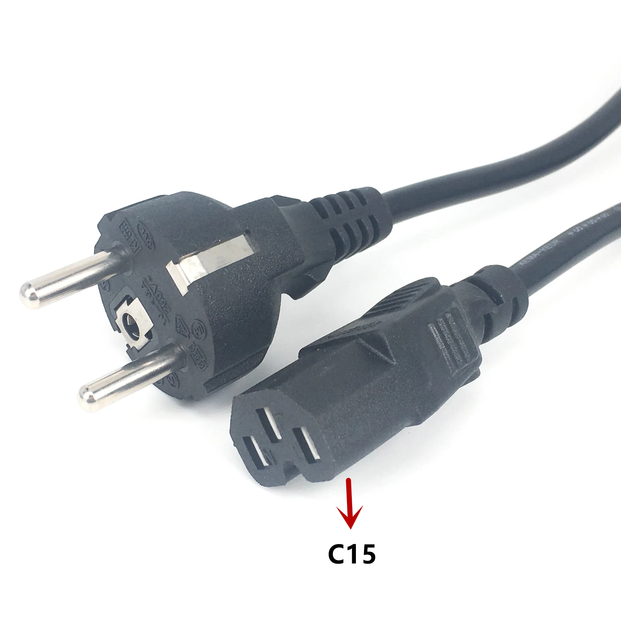 Bolantedz 1.8m EU Schuko Power cables,Europe CEE7/7 Power Cord ,EU to C15 Power lead for household electrical appliances