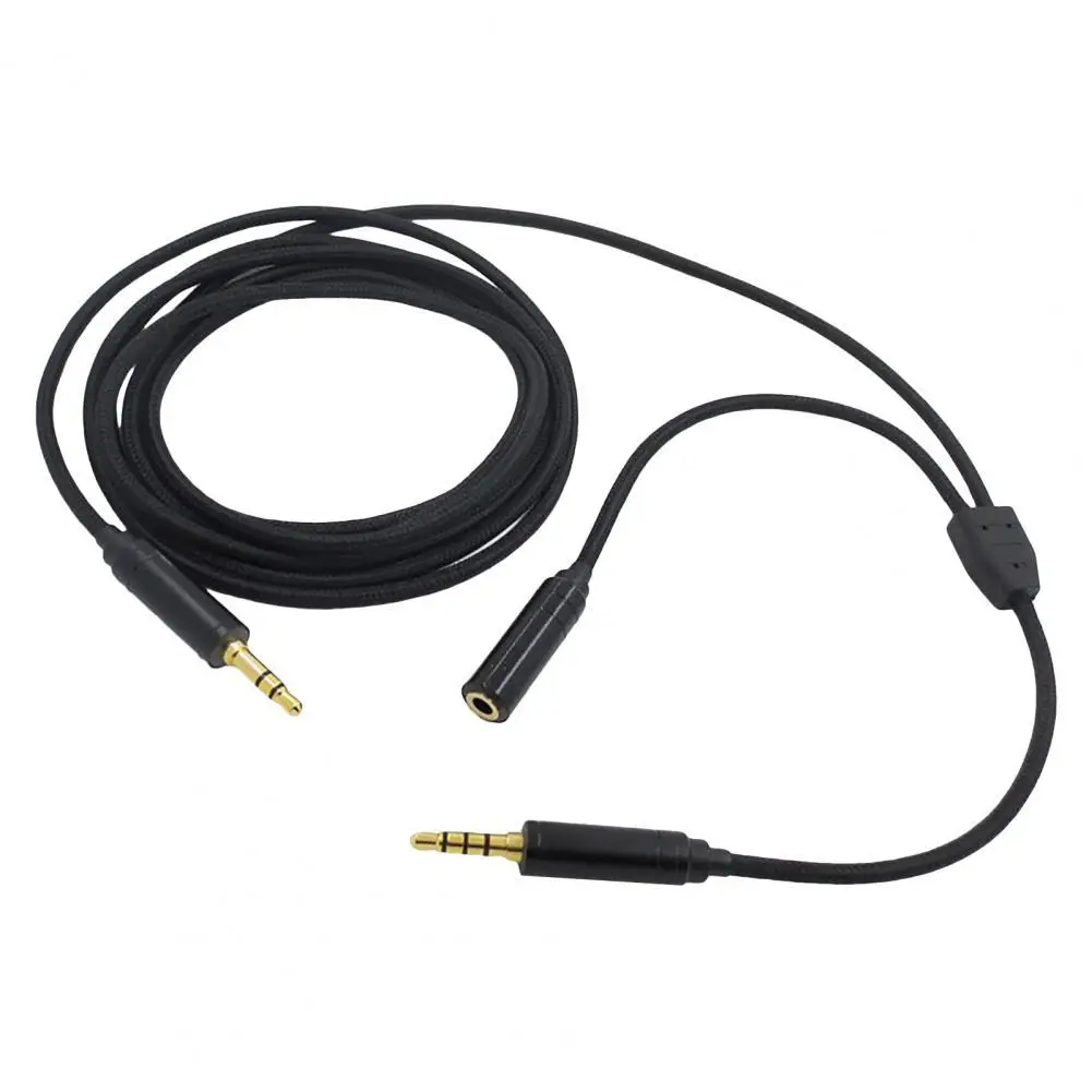 Audio Extension Cable Male to Female 2m 3 5mm Streaming Recording Party Chat Link Audio Cord for One/PS4/Nintendo Switch