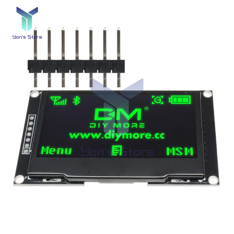 2.42 นิ้ว 2.42 "โมดูลแสดงผล OLED 128x64 จอแสดงผล LCD HD หน้าจอโมดูล IC I2C SPI Serial SSD1309 สําหรับ Arduino