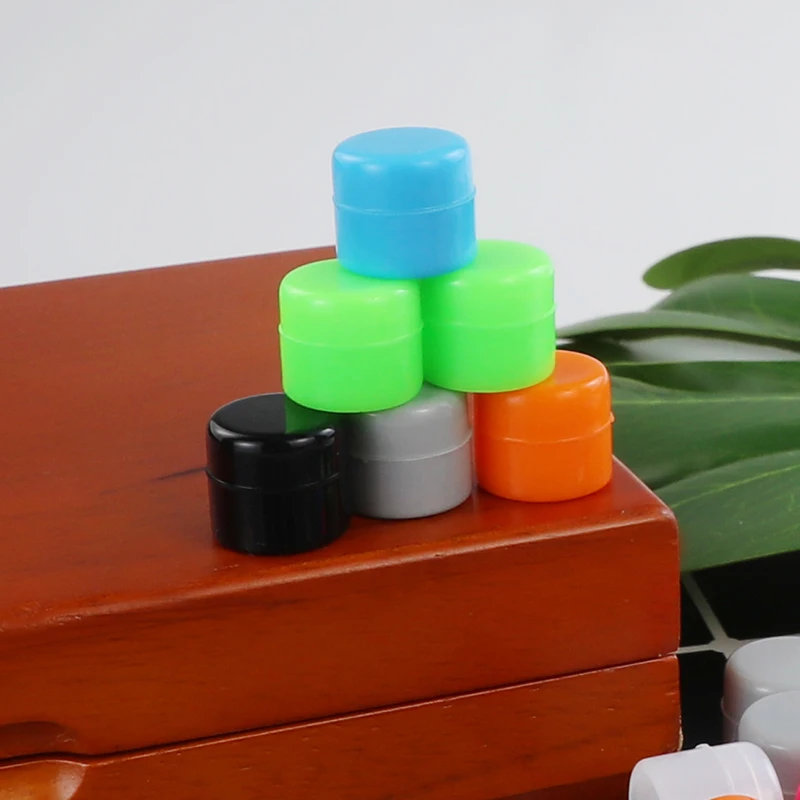 Mini Silicone Wax Containers for Oil Slick Jar, Concentrate Tank, Assorted Colors, Multi Use, 1ml, 10Pcs