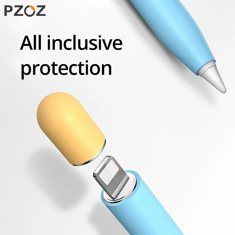 PZOZ для Apple Pencil 2 1st 2nd чехол-карандаш для планшета сенсорный Стилус Защитная крышка чехол Портативный мягкий силиконовый чехол