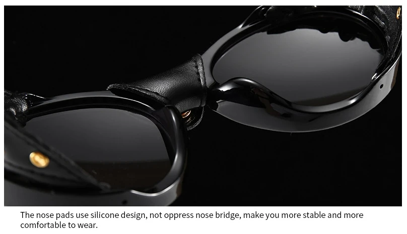 46311 Steam Punk Oval Winddicht Goggle Sonnenbrille Vintage Herren Damen Shades UV400 Vintage Brille – Detail 24
