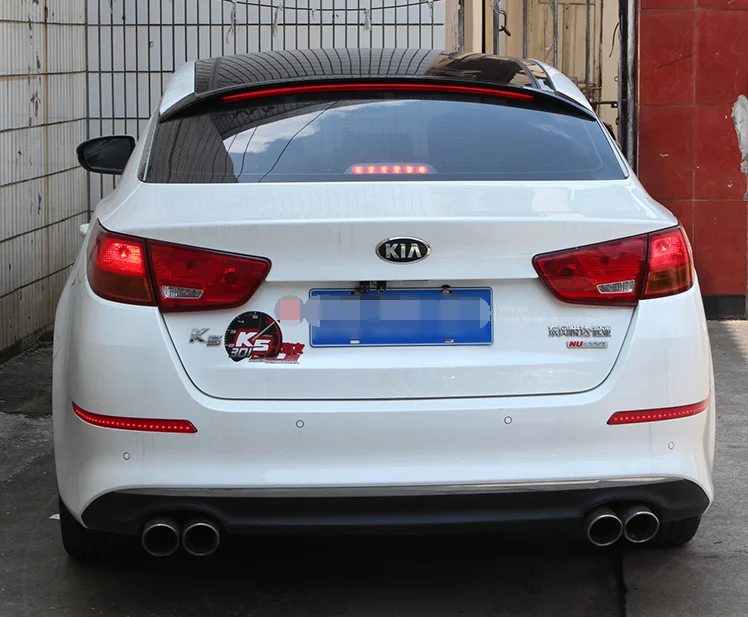 For Kia K5 Optima Car Decoration 2011 2012 2013 2014 2015 ABS Plastic Paint Painting Color Rear Trunk LED Light Roof Spoiler