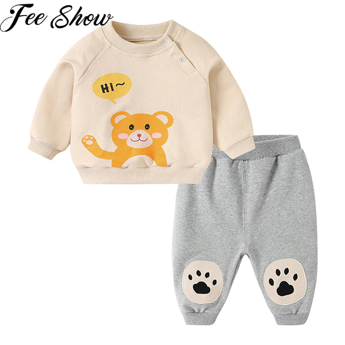 

Toddler Girls Clothes Kids Autumn Winter Sweatshirt+Pants Cartoon Animal Print Clothes Outfits Sport Suit Children Clothing Set