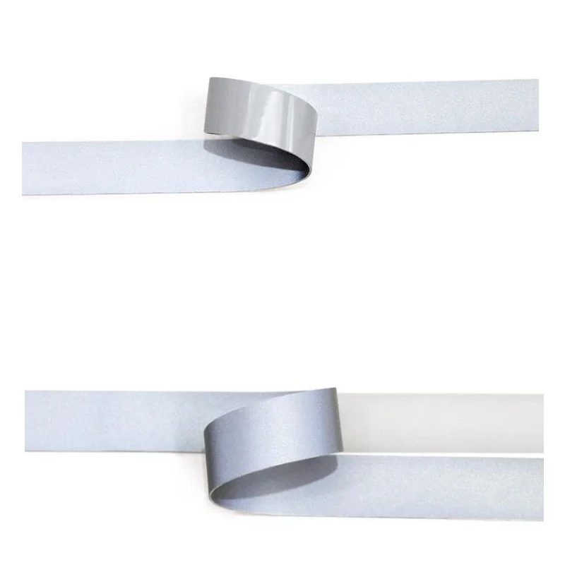 2CM di Larghezza A Doppio Feste Riflettente Tessuto Elastico di Stirata Striscia Riflettente Cucito In Abbigliamento