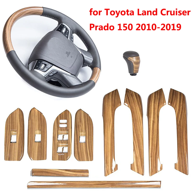 For Toyota Land Cruiser Prado 150 Interior Modification Steering Wheel Car Door Handle Button Panel Assembly Original Car Kit