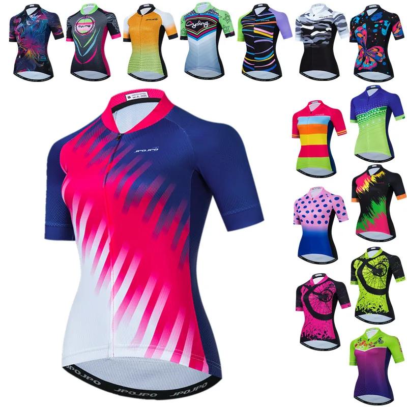 

JPOJPO Pro Team Cycling Jersey 2024 Women Summer Bicycle Jersey Racing Sport MTB Bike Jersey Shirt Breathable Cycling Clothing