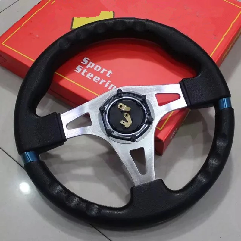 Car 320MM personalized steering wheel / universal 13-inch steering wheel red / blue / silver / carbon germanium / plating