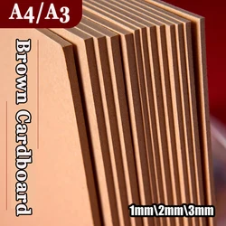 A4 A3 Brown Thicked Kraft Paper DIY Handmake Card Making Craft Paper Thick Paperboard Cardboard 1 2 3MM Chipboard backing board