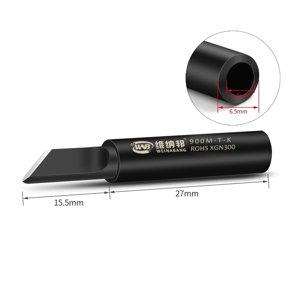 WNB Lead-Free Anti-Static Black Soldering Iron Tip Inside Heat Welding Head BGA Repair Rework Tools For 900M-T Soldering Station