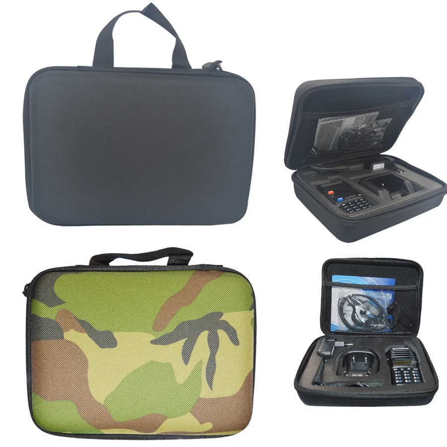 New Case Carring Handbag Storage Box For BAOFENG UV-5R UV-5RE UV-82 8D TYT TH-F8 Walkie Talkie Launch Hunting Bag