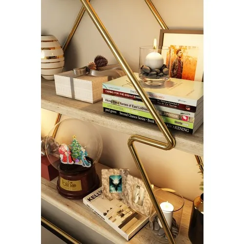 Bino Regulator Organizer Kitchen Rack Bathroom Rack Solid Lounge Wall Rack Gold Wood Tree Model