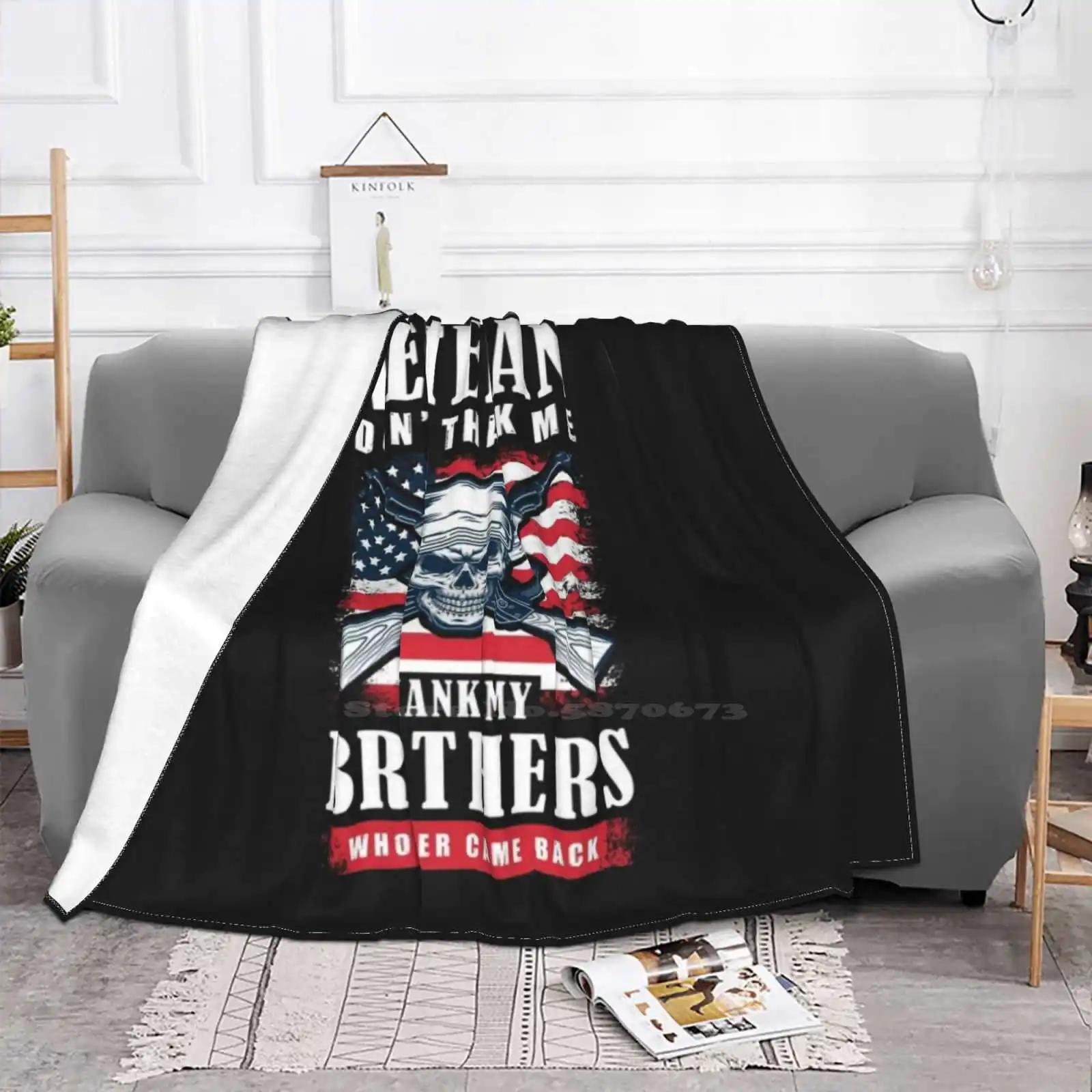 Don’T Thank Me Thank My Brothers Air Conditioning Blanket Fashion Soft Blanket Banner Graphic Vector Modern Vintage Background