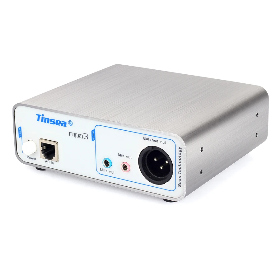 Tinsea mpa3 전문 오디오 인터페이스 마이크 앰프 사운드 카드 잔향 가라오케 48V 팬텀 전원 공급 장치
