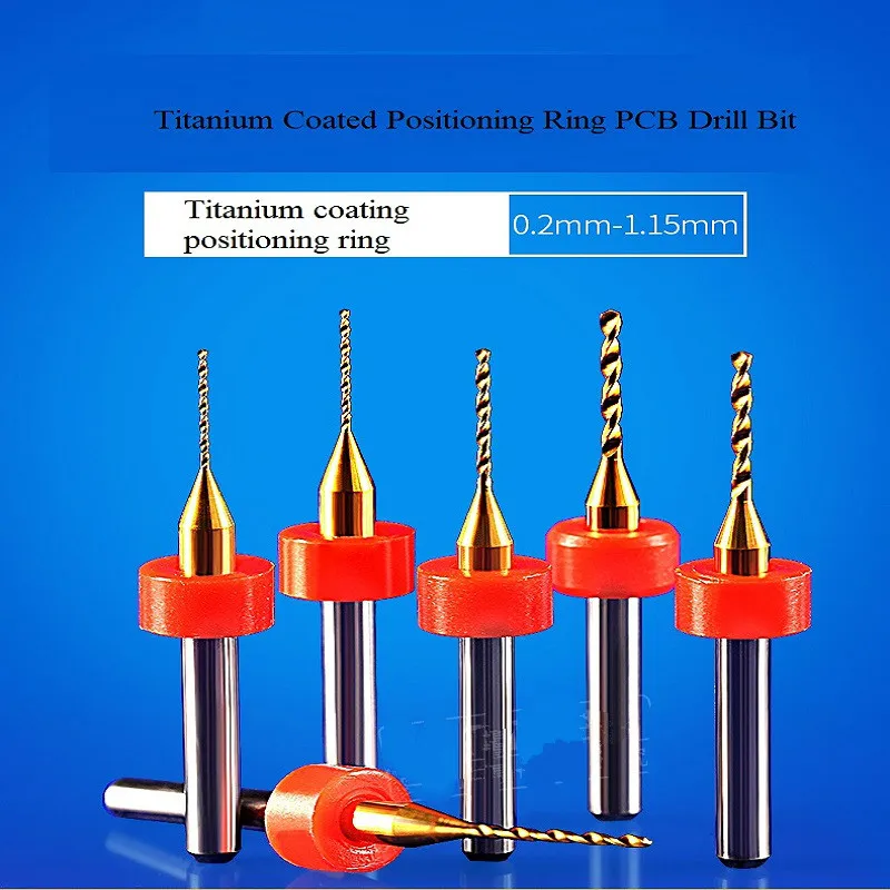 Mini punta da trapano ambra in acciaio al tungsteno importato più rivestimento ad anello di posizionamento PCB punta da trapano punzonatura a codolo fisso