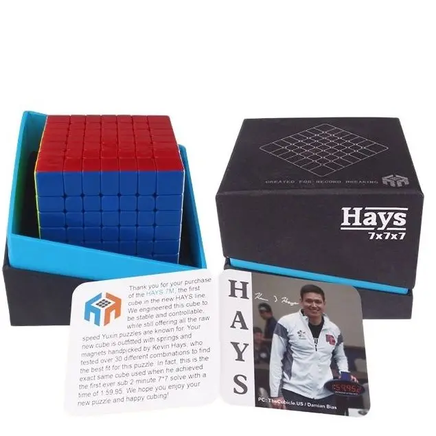Original Yuxin Hays M 7x7x7 Magnetic Speed Magic Cube Zhisheng 7x7 Cubo Magico 7M Magnets Education Toys for Kid X'mas gift idea