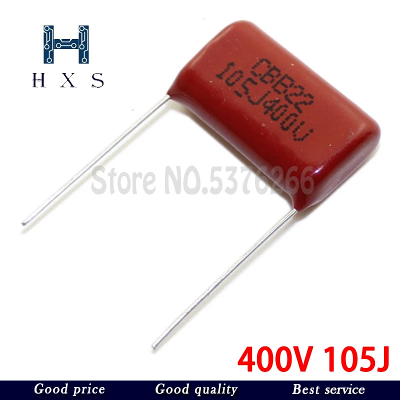 10PCS 400V105 1UF Pitch 20MM 400V 105J 1000NF CBB Polypropylene film capacitor