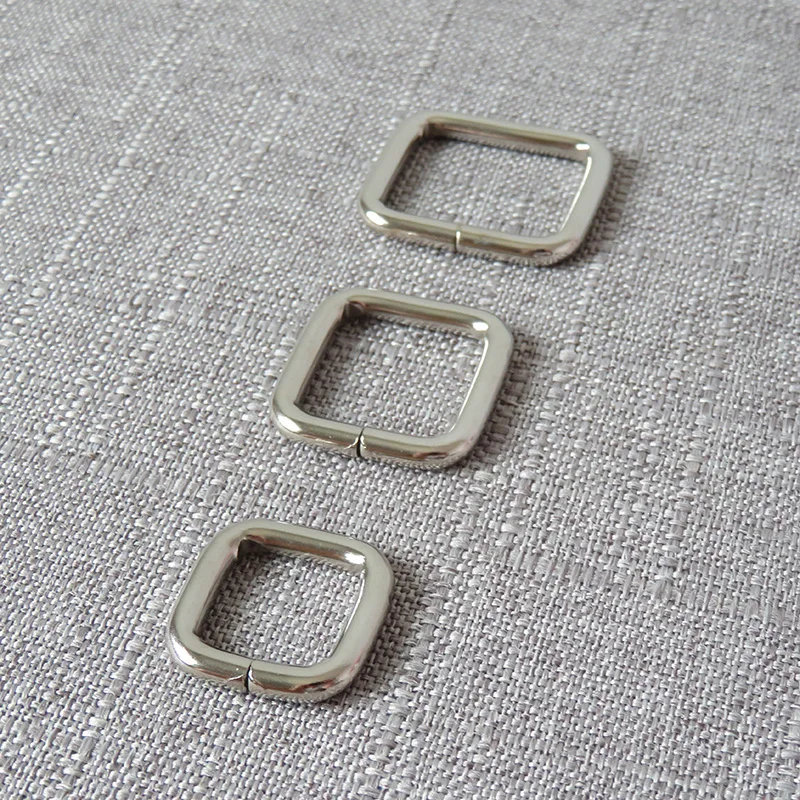 15mm 20mm 25mm Metal Hardware Belt Square Connect Buckle For Bag Handbag Straps Clasp Dog Leash Rope Garment DIY Accessory