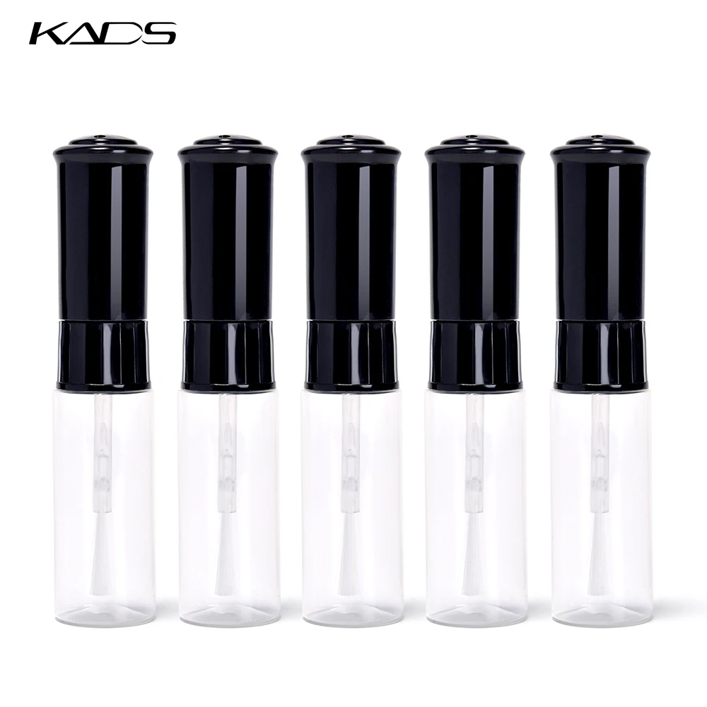 KADS 10pcs/set 7ML Clear Plastic Empty Nail Art Bottle Tool for Nail Polish Manicure Lacquer Varnish Bottle