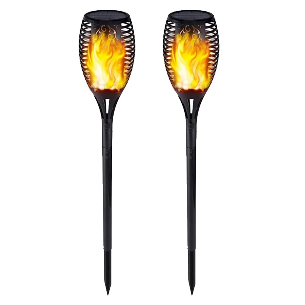 Lámpara LED de llama solar, bombilla parpadeante, impermeable, de césped, de iluminación para Sendero, foco para exteriores y decoración de paisaje