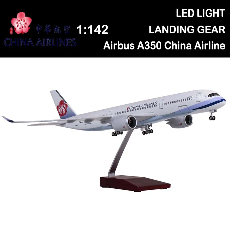 

1/142 Scale 47CM Airplane 350 A350 China Airline Model Diecast for Children Boys Resin Plane Model Toy Airliner Display